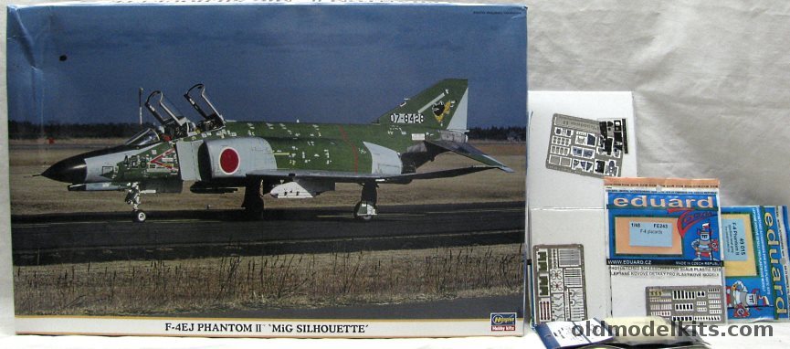 Hasegawa 1/48 F-4EJ Phantom II 'Mig Silhouette' + True Details Intakes + 3x Eduard Photoetch, 09617 plastic model kit